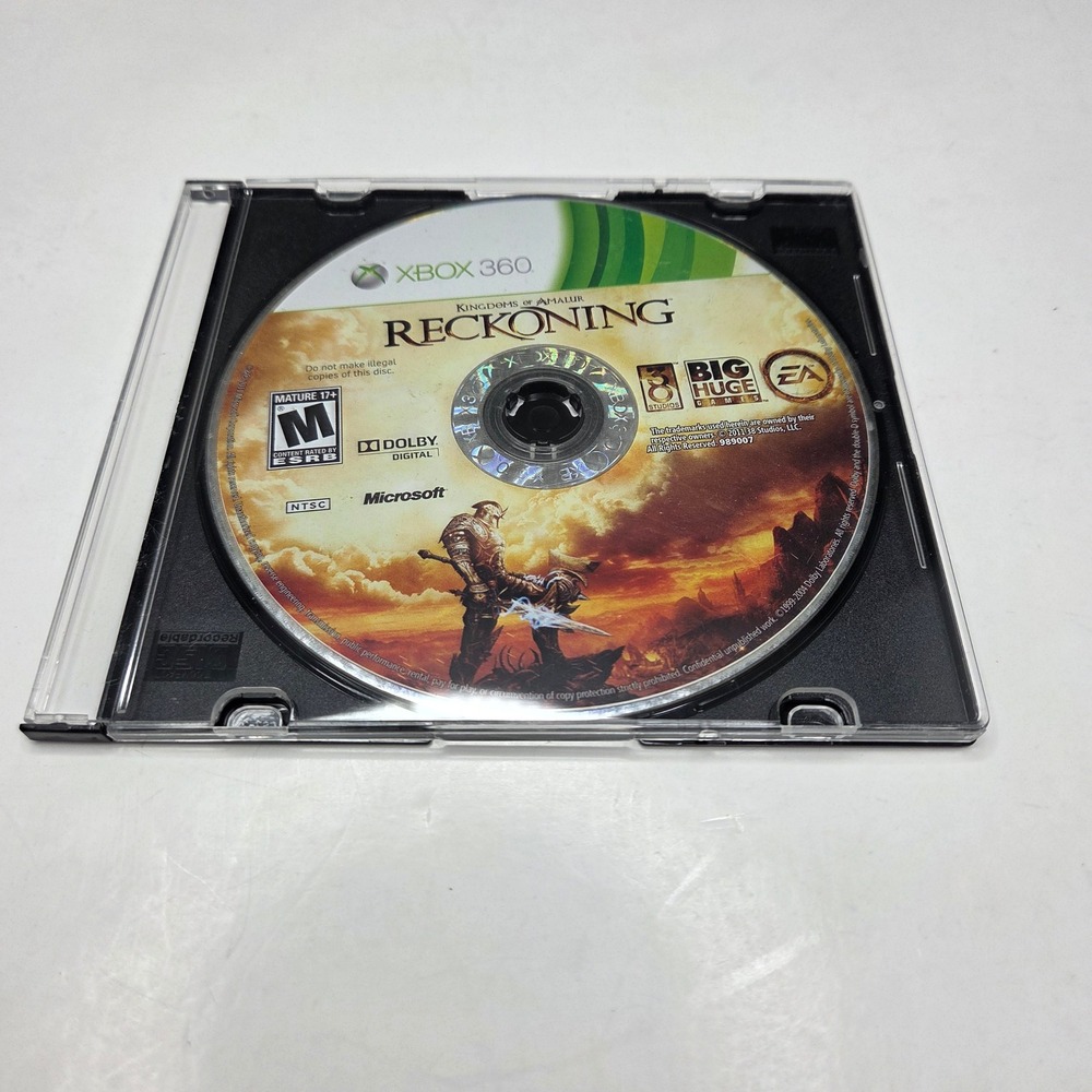 Xbox 360 Kingdoms of Amalur Reckoning Video Game Disc Only NTSC RPG Fantasy